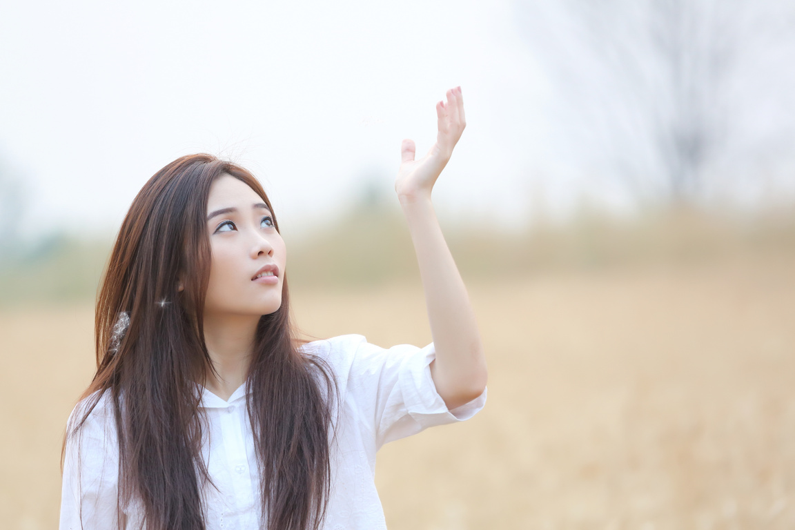 Portrait of Model on Fields